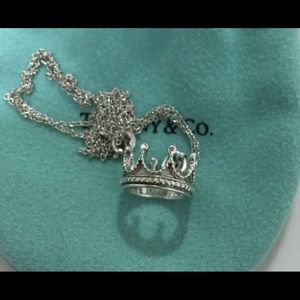 Tiffany & Co. crown necklace silver